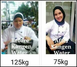 berat badan turun kangen water